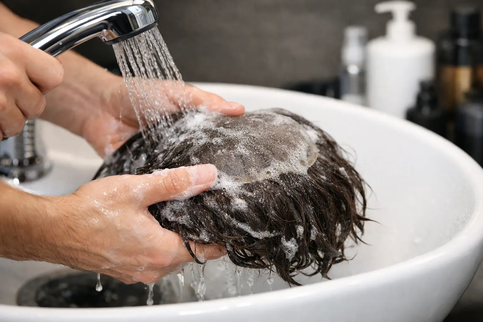 How to Wash Hair System the Right Way