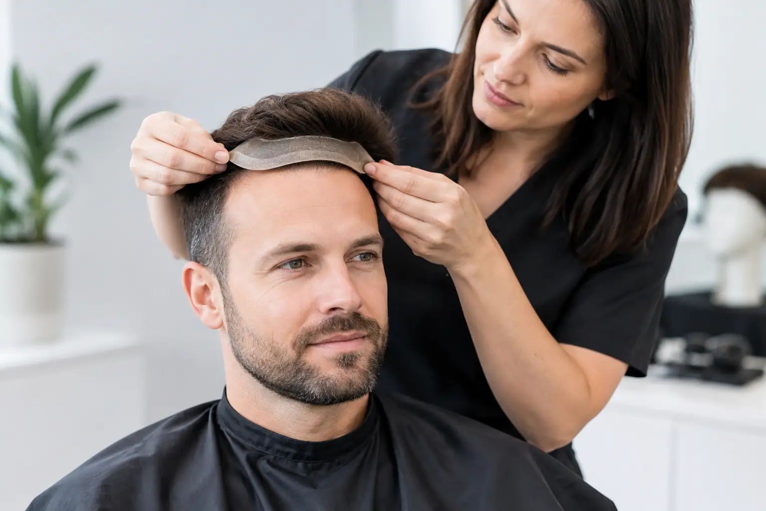 Custom Toupee Fitting Process for Natural Results
