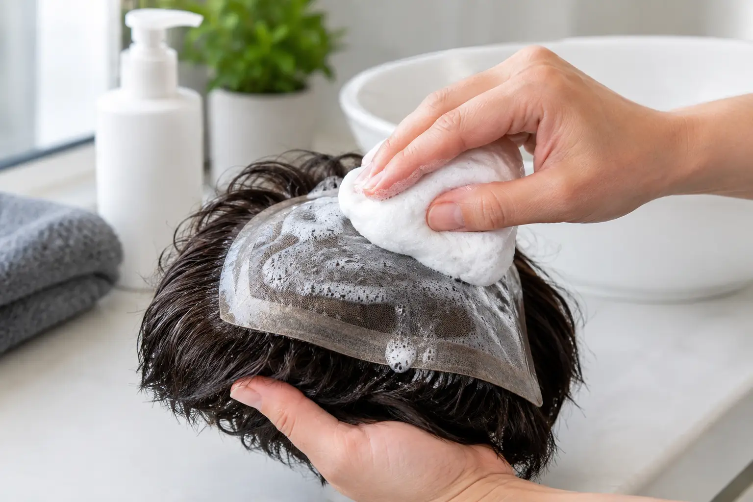How to Clean a Bonded Hair System Safely